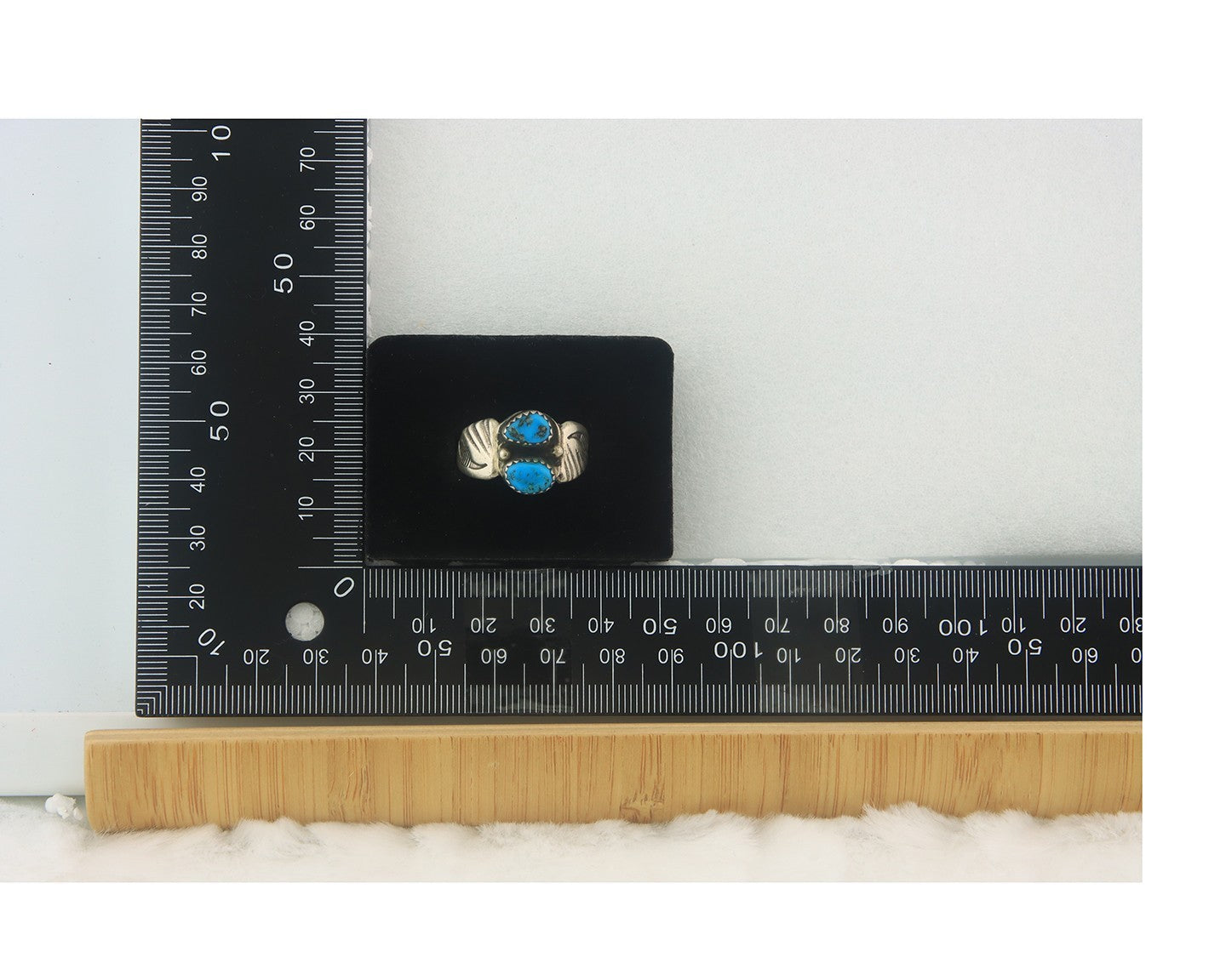 Men Navajo Ring Sterling Silver Authentic Vintage Turquoise Size 10.25