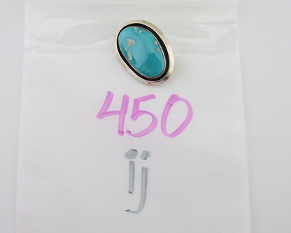 Navajo Pin Pendant 925 Silver Globe Turquoise Artist Signed Doug Zachary C.80's