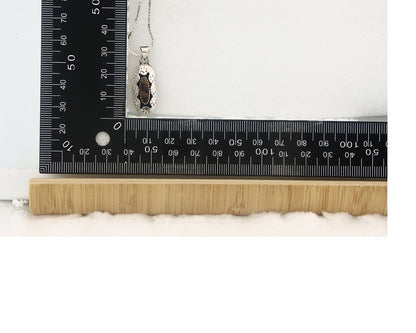 Navajo Sterling Silver Necklace Authentic Tiger Eye Sapphire Vintage Handmade