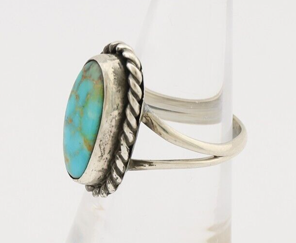 Navajo Handmade Ring 925 Silver Turquoise Native American Artist C.80's