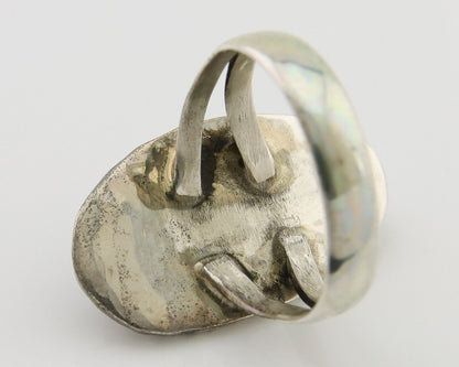 Navajo Handmade Ring 925 Silver Turquoise Native American Artist C.80's