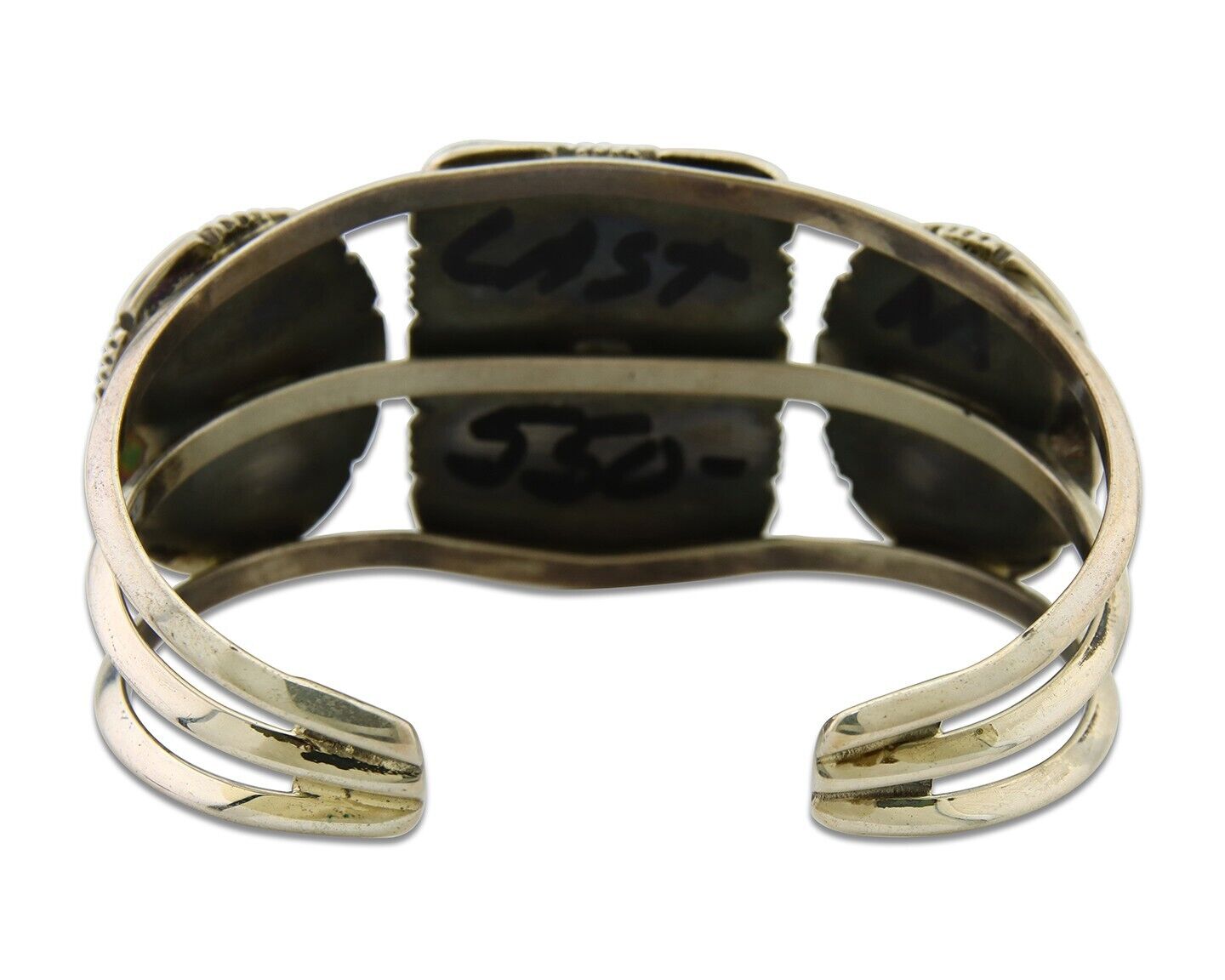 Navajo Bracelet 925 Silver Turquoise Cuff Artist Signed William Denetdale C.80's