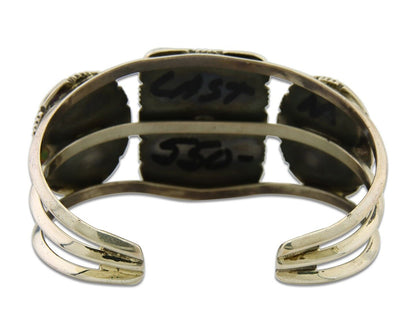 Navajo Bracelet 925 Silver Turquoise Cuff Artist Signed William Denetdale C.80's