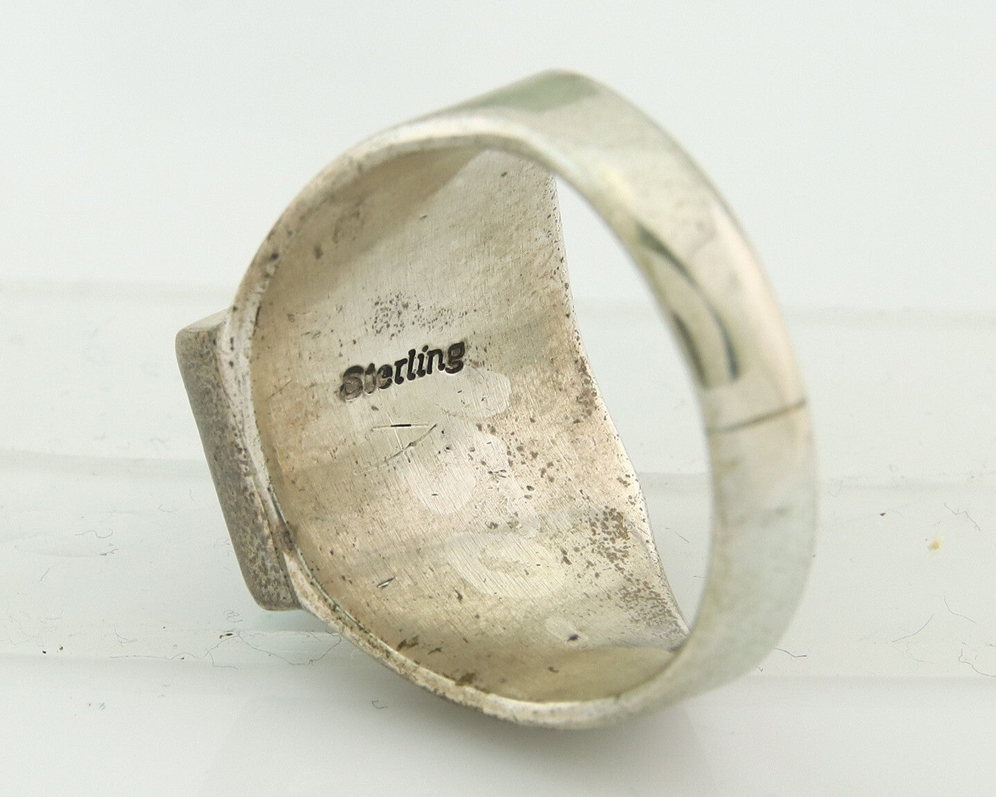 Vintage Zuni Ring 925 Sterling Natural Authentic Gemstone Handmade Size 10.25