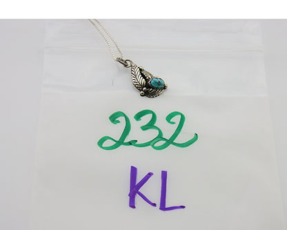 Navajo Necklace 925 Silver Natural Blue Turquoise Artist Signed Yazzie C.80's