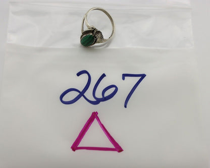 Navajo Ring 925 Silver Natural Mined Malachite Artist Signed Justin Morris C.80s