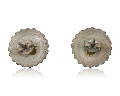 Navajo Small Shield Earrings 925 Silver Native American Artist C.80's