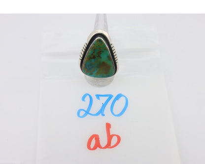 Navajo Ring 925 Silver Kingman Turquoise Artist Signed Doug Zachary C.80's