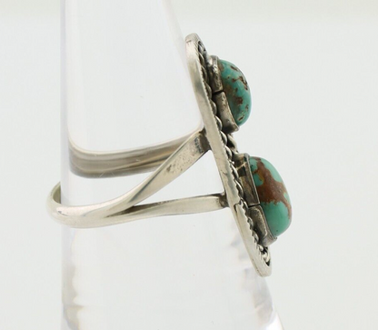 Navajo Handmade Ring 925 Silver Natural Turquoise Native American Artist C.80's
