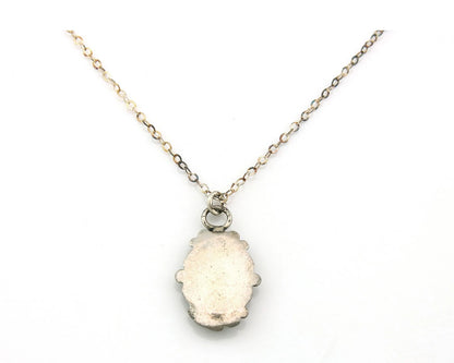 Navajo Necklace Sterling Silver Natural Blue Turquoise Handmade Vintage