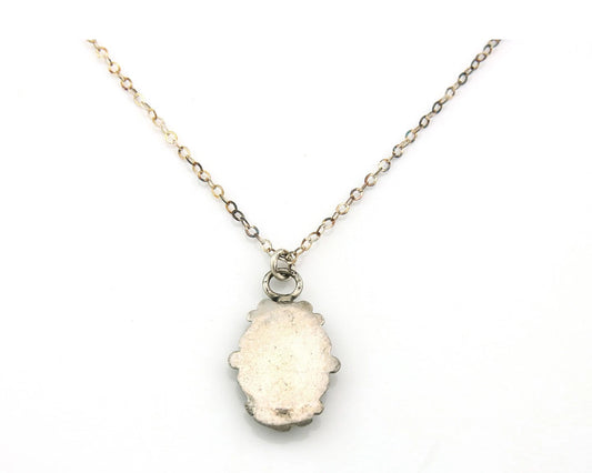 Navajo Necklace Sterling Silver Natural Blue Turquoise Handmade Vintage