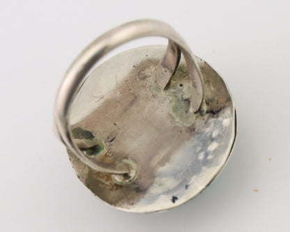 Navajo Handmade Ring 925 Silver Turquoise Native American Artist C.80's