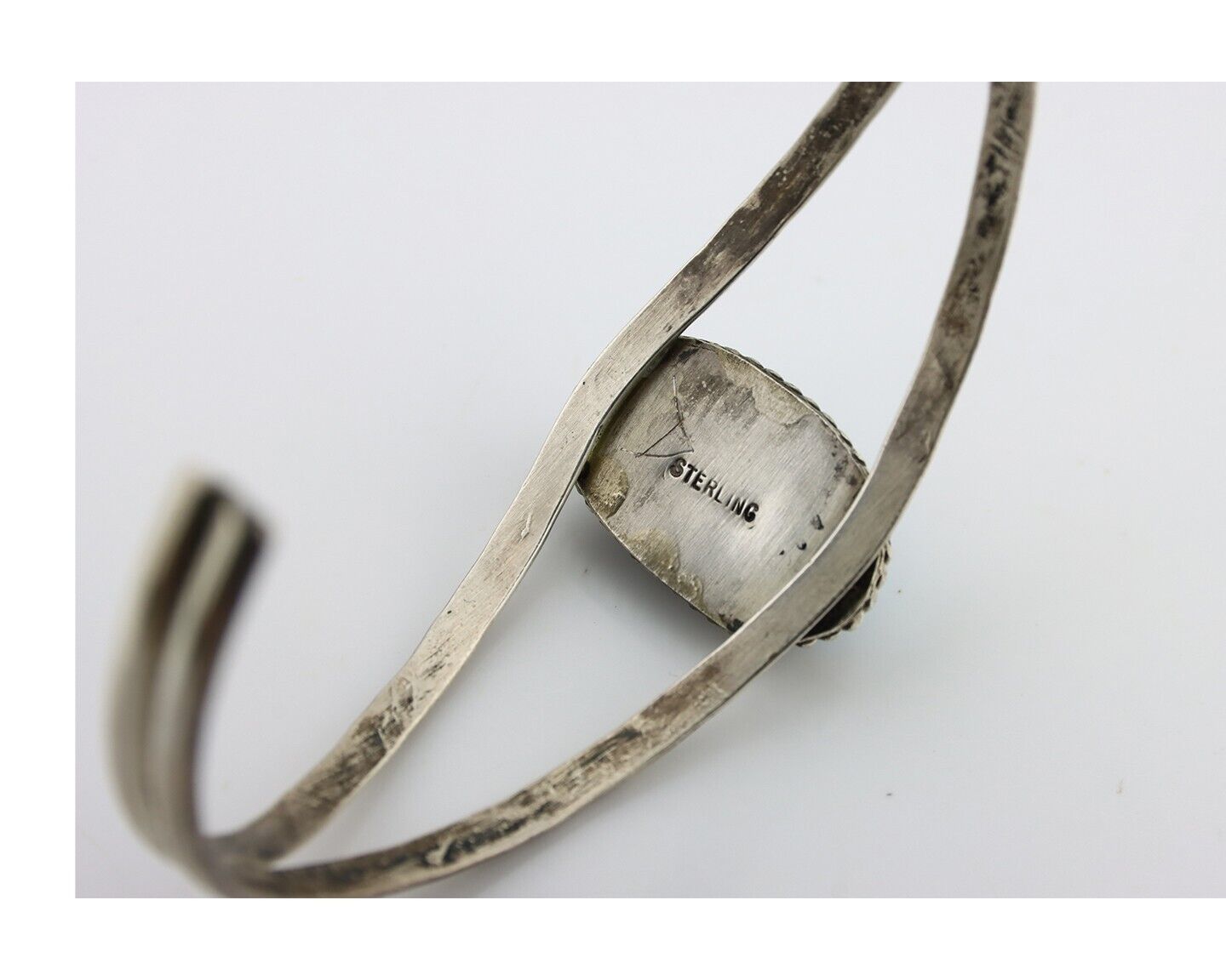 Navajo Bracelet 925 Silver Sleeping Beauty Turquoise Native American C.80's