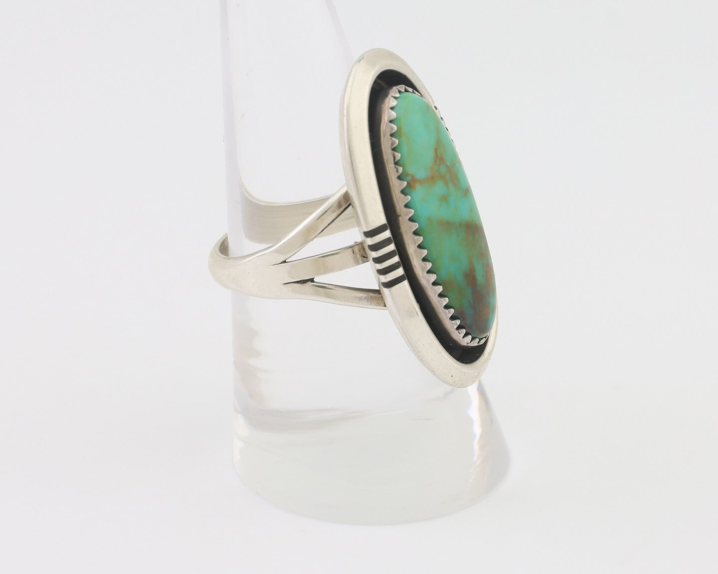 Navajo Ring 925 Silver Royston Turquoise Native American Artist C.80's