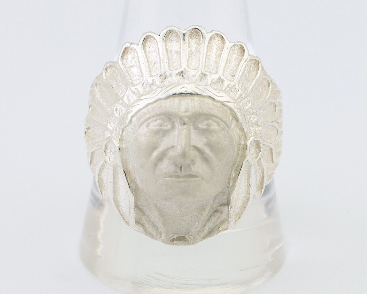 Indian Chief Ring 925 Sterling Silver SOLID CAST 925 STERLING SILVER Size 11.25