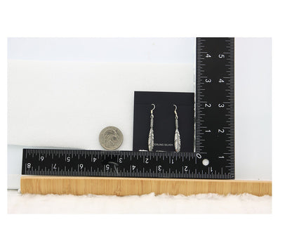 Navajo Eagle Feather Earrings Sterling Silver Dangle Vintage