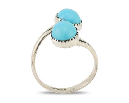 Navajo Handmade Ring 925 Silver Turquoise Native American Artist C.80's