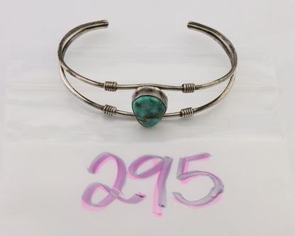 Navajo Cuff Bracelet 925 Silver Natural Blue Turquoise Native American C.80's