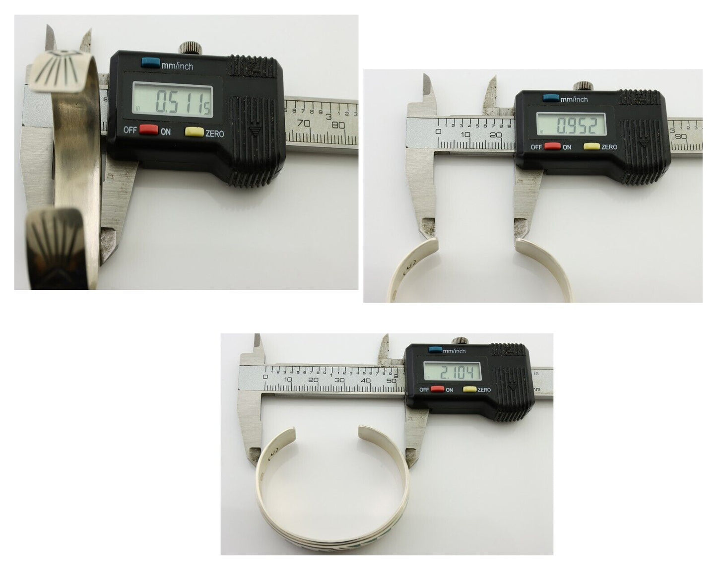 Navajo Inlay Bracelet 925 Silver Turquoise & Coral Signed Stanely Bain C.80's