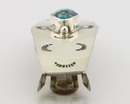 Women's Navajo Hair Clip Bisbee Turquoise 925 Silver Native American C.80's