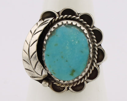 Navajo Handmade Ring 925 Silver Turquoise Native American Artist C.80's