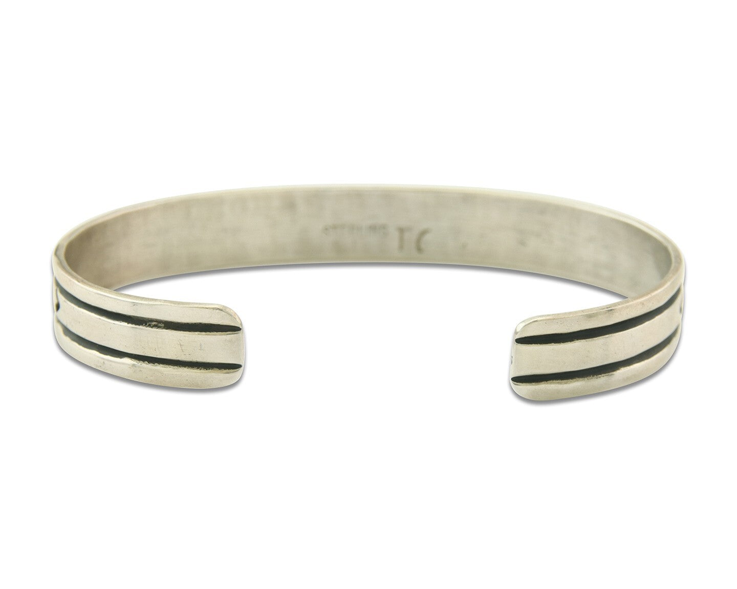 Navajo Bracelet Gold & 925 Silver Handmade 8.3 mm Wide Signed Thomas Singer C80s