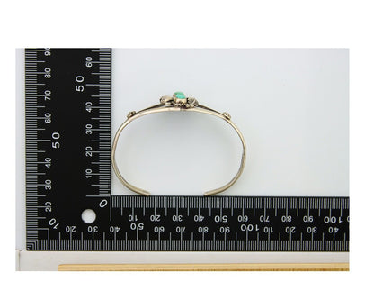 Navajo Bracelet 925 Silver Cuff Turquoise Handmade Native Artist C.80's