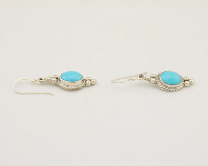 Navajo Earrings 925 Silver Blue Turquoise Native American Artist C.80's