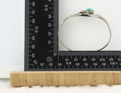 Vintage Navajo Bracelet 925 Silver Natural Turquoise Handmade Native Artist