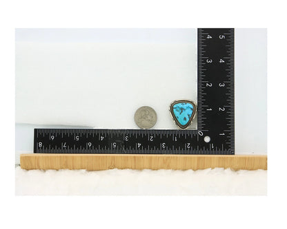 Navajo Handmade Pin Sterling Silver Turquoise Vintage Native Artist
