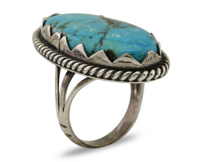 Navajo Handmade Ring 925 Silver Turquoise Native American Artist C.80's