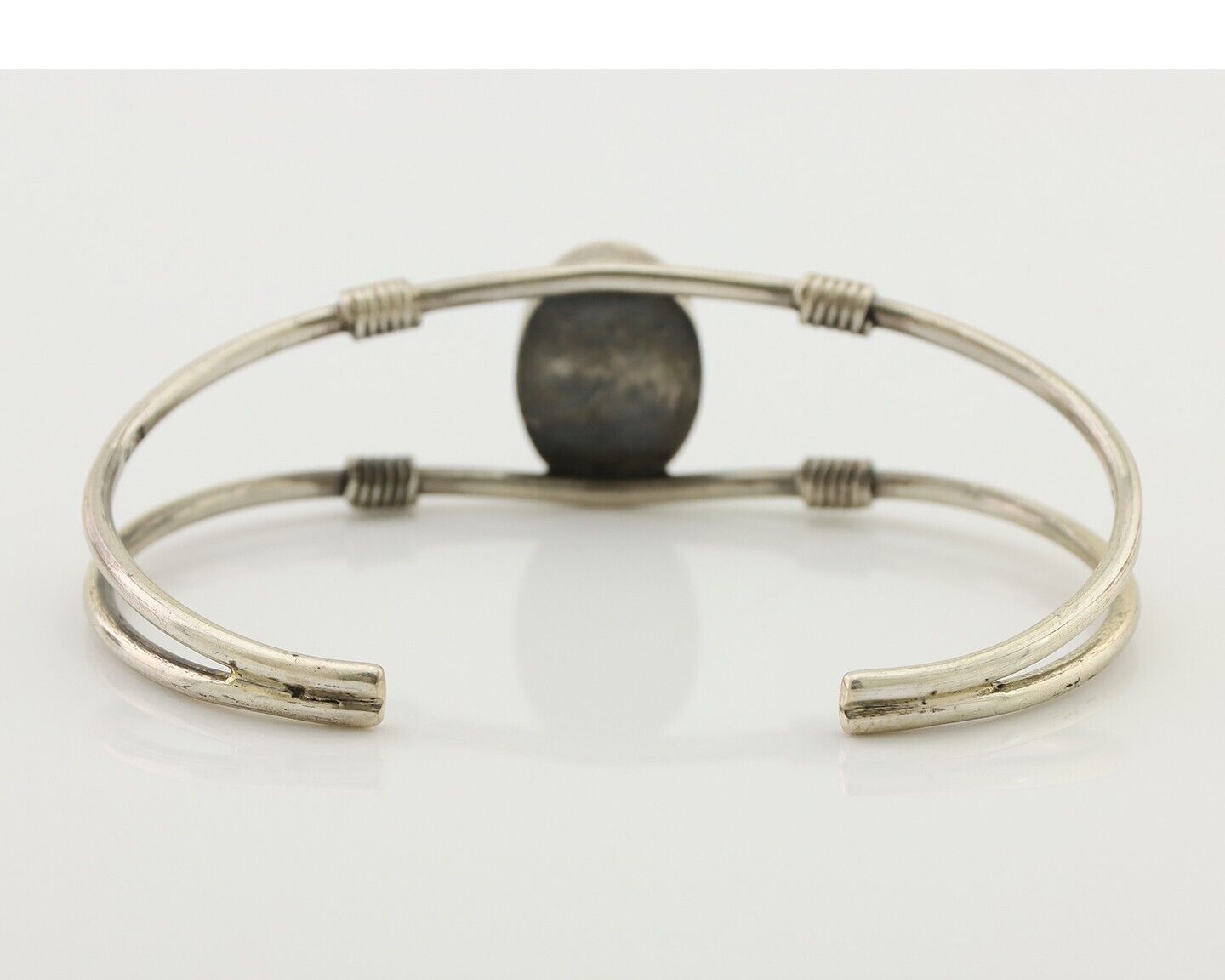 Navajo Bracelet 925 Silver Natural Green Turquoise Native American C80s