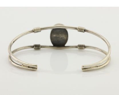 Navajo Bracelet 925 Silver Natural Green Turquoise Native American C80s