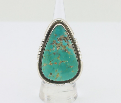 Navajo Ring 925 Silver Blue Gem Turquoise Artist Signed Doug Zachary C.80's