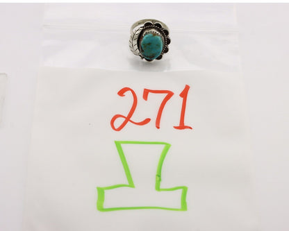 Navajo Handmade Ring 925 Silver Turquoise Native American Artist C.80's