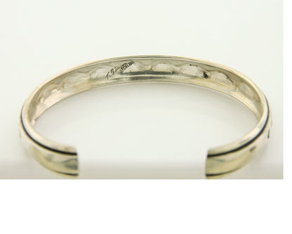 Navajo Bracelet 925 Silver Handmade Cuff Artist Signed Tommy Singer C.80's