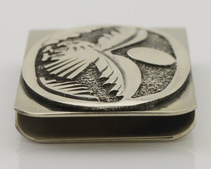 Navajo Eagle Money Clip .925 Silver & .999 Nickle Signed Gibson Gene C.80's