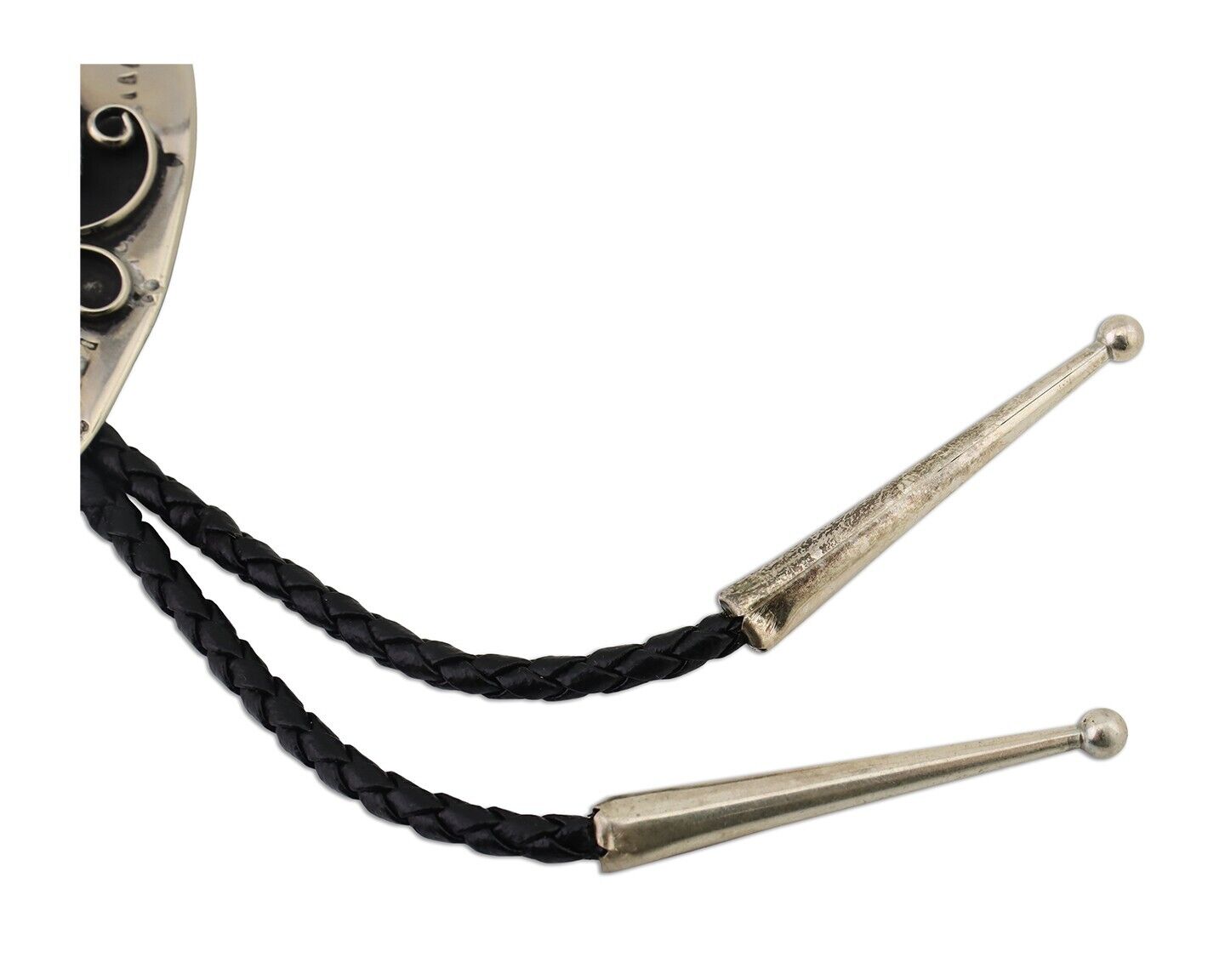 Navajo Eagle Bolo Tie .999 Nickel Coral & Turquoise Native Artist C.80's