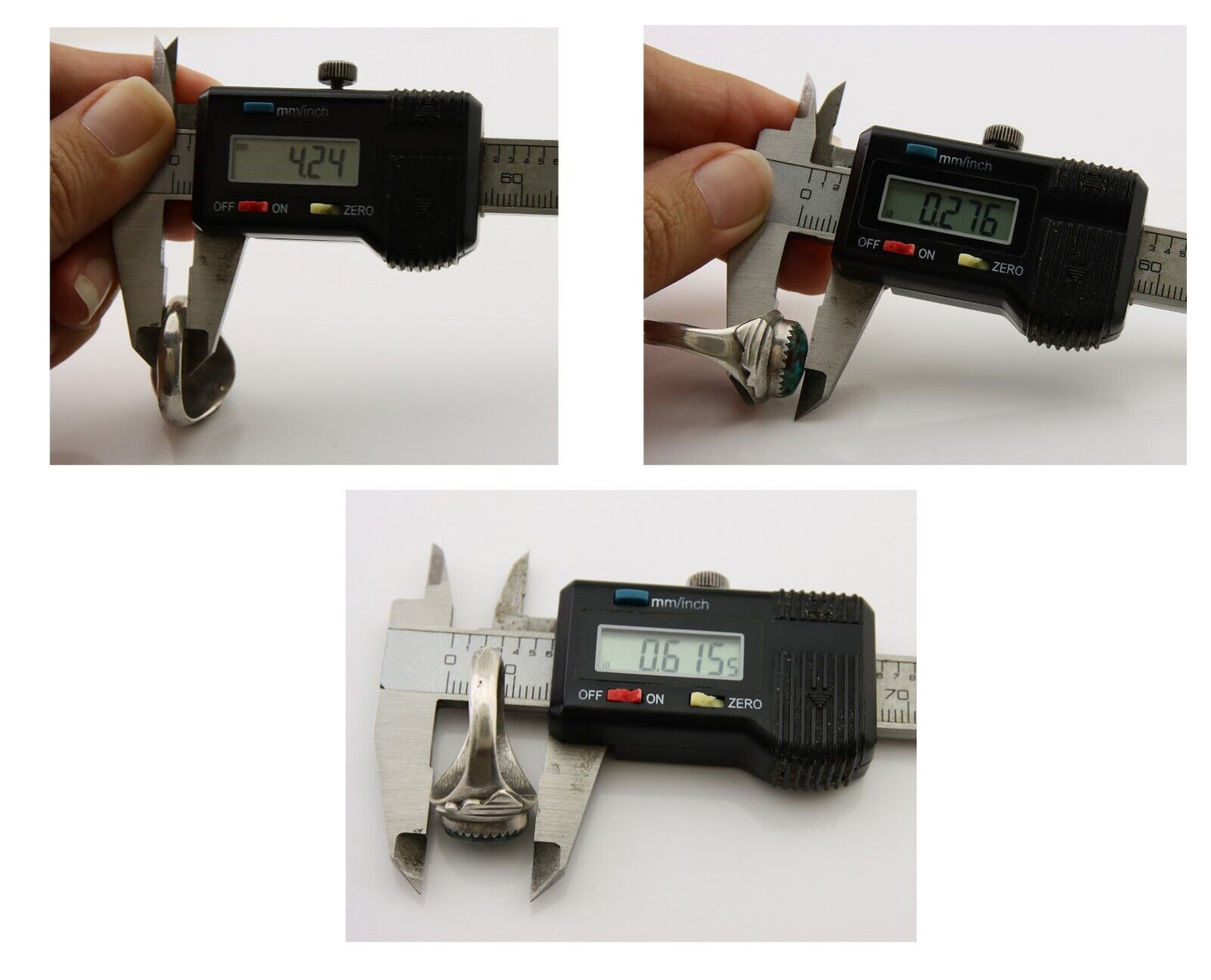 Navajo Ring 925 Silver Turquoise Turpen's Pawn Vault Artist Native C.80's