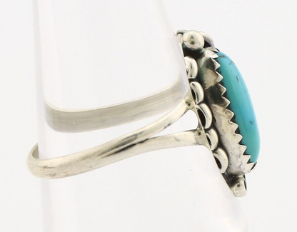 Navajo Ring 925 Silver Turquoise Artist Signed SkyStone Creations C.80's