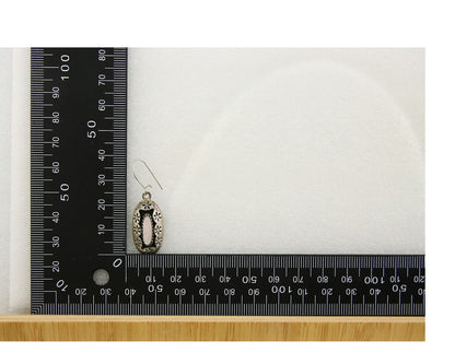 Navajo Earrings 925 Silver Handmade Natural Pink Mussel Native American Artist