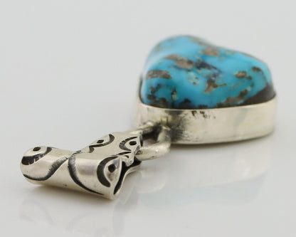 Navajo Necklace Pendant 925 Silver Turquoise Artist Tony Guerro C.80's