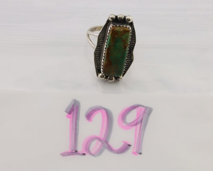 Navajo Ring 925 Silver Natural Blue Turquoise Artist Signed Doug Zachary C.80's