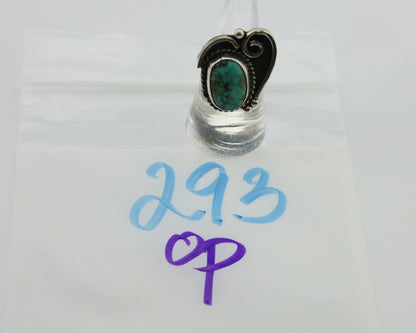 Navajo Handmade Ring 925 Silver Turquoise Native Artist C.80's