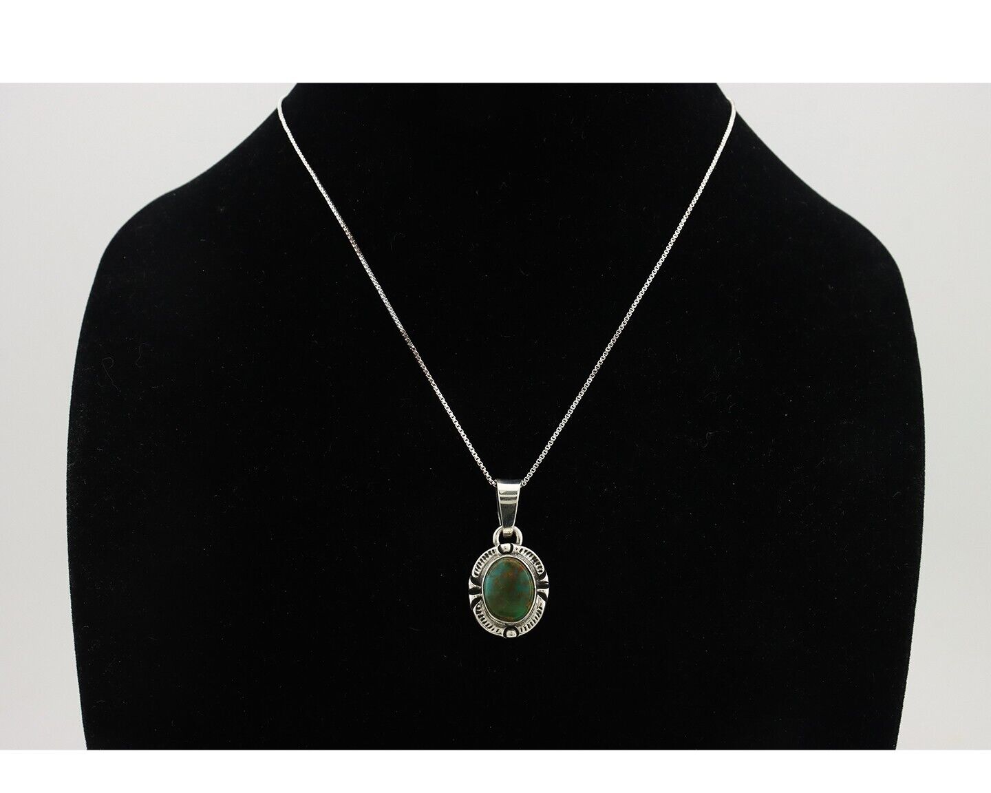 Navajo Necklace 925 Silver Arizona Turquoise Handmade Signed Gecko C.90's