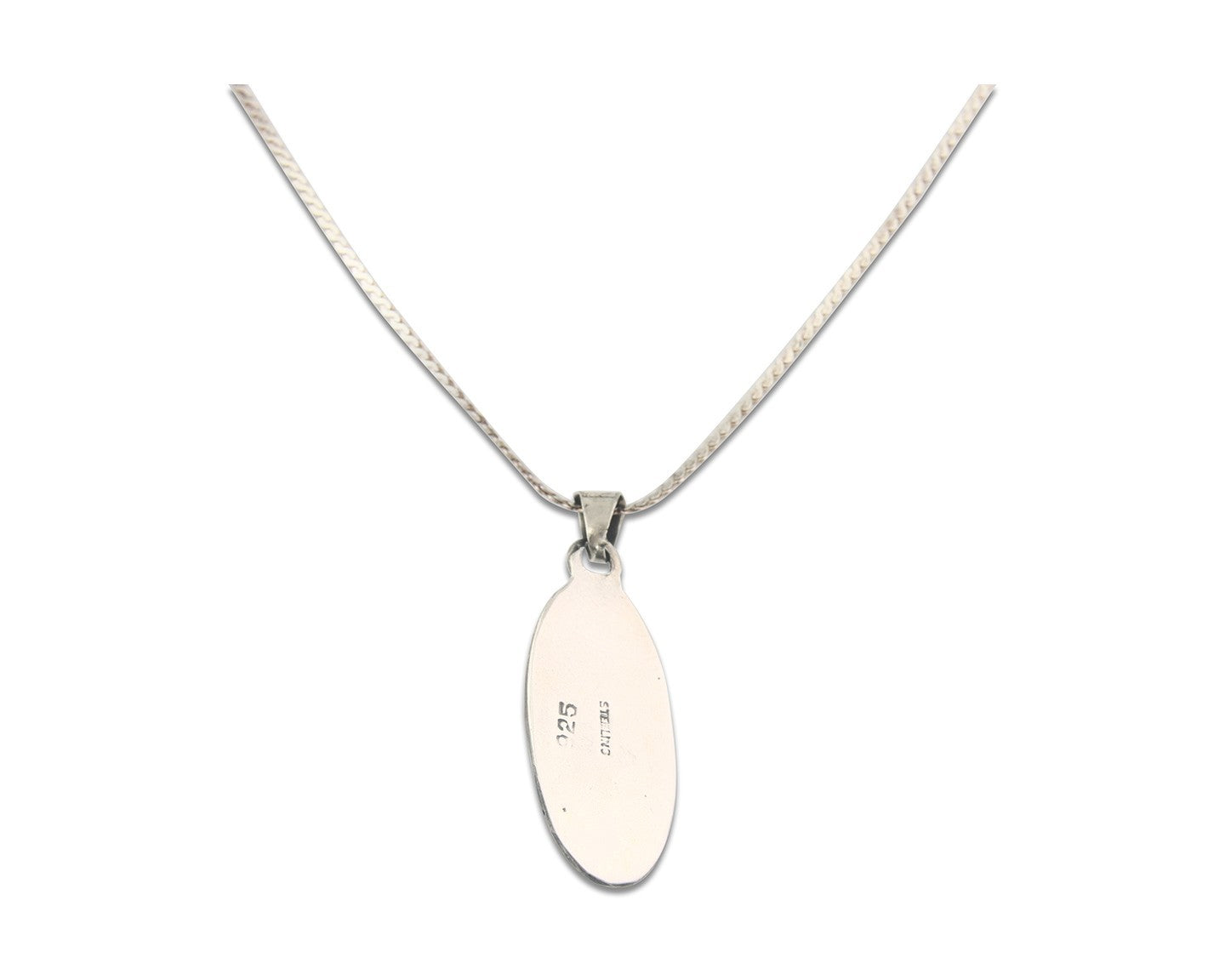 Navajo Sterling Silver Necklace Authentic Tiger Eye Sapphire Vintage Handmade