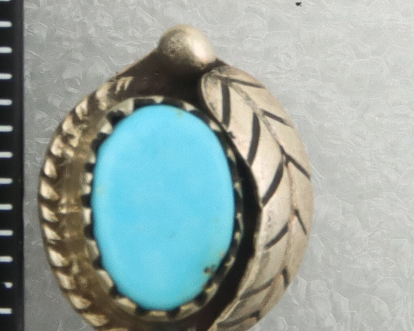 Navajo Earrings 925 Silver Natural Turquoise Native American Artist C.80's