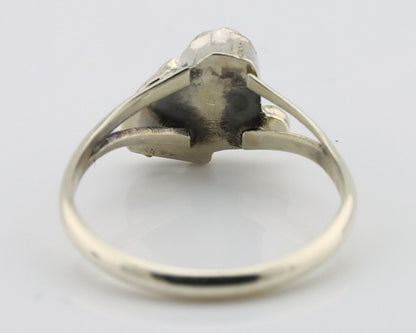 Navajo Ring .925 Silver Sleeping Beauty Turquoise Native American Artist C.80's