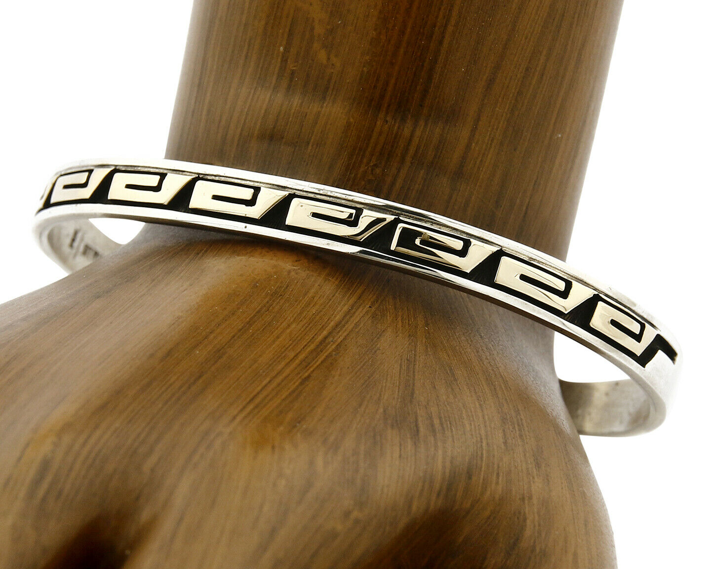 Navajo Mike Begay Bracelet .925 Silver & 14k Solid Gold Cuff C.80's