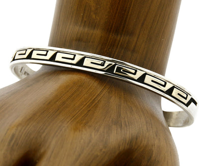 Navajo Mike Begay Bracelet .925 Silver & 14k Solid Gold Cuff C.80's